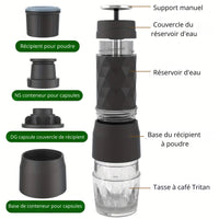Machine Expresso Portable 3 en 1 – Manuelle & Compacte