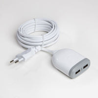 Chargeur double USB charge rapide 4.8A 3 mètres de Cable